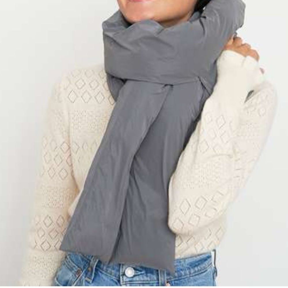 Grey Unisex Puffer Scarf by Shaci the Label
